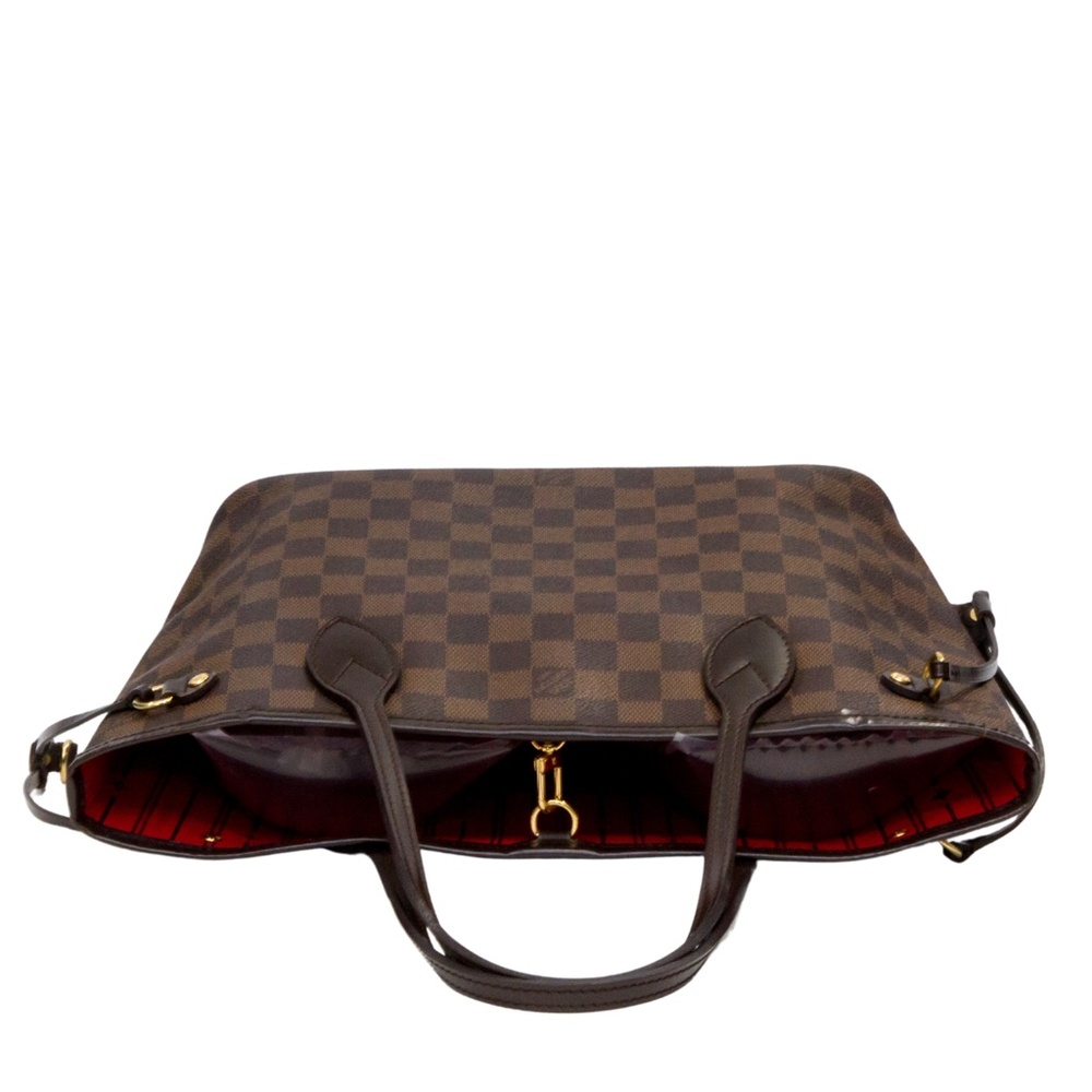 LOUIS VUITTON DAMIER EBENE CANVAS NEVERFULL PM TOTE BAG SD1029 - Picture 2 of 11